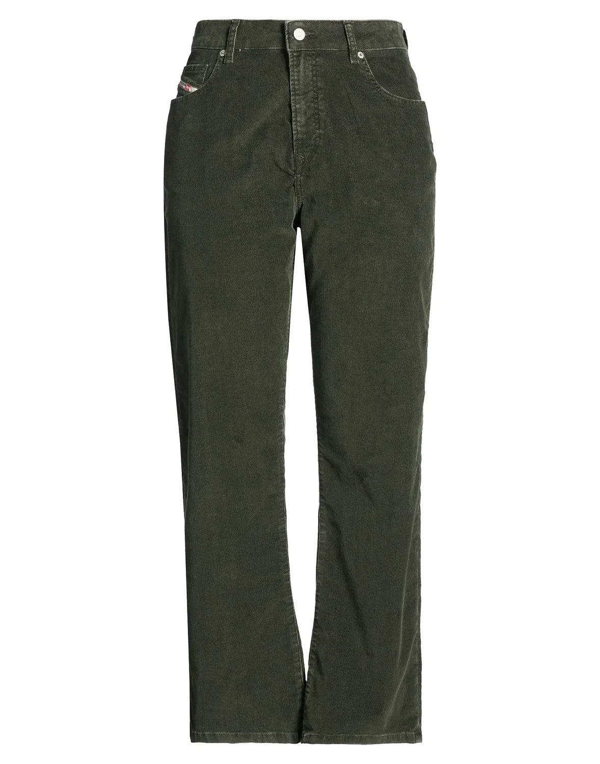 Прямые брюки из вельвета Military green DIESEL