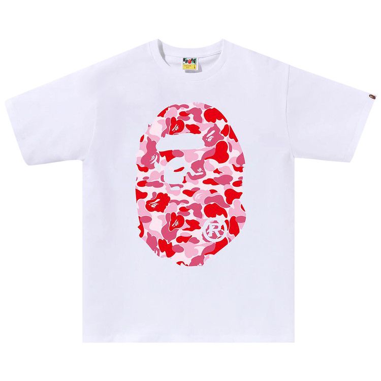 

Футболка BAPE ABC Camo Big Ape Head Tee, White/Pink