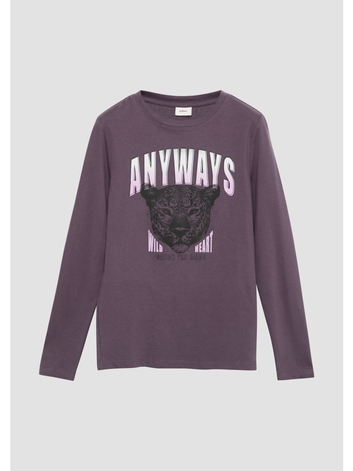 

Футболка s.Oliver T-Shirt langarm, фиолетовый