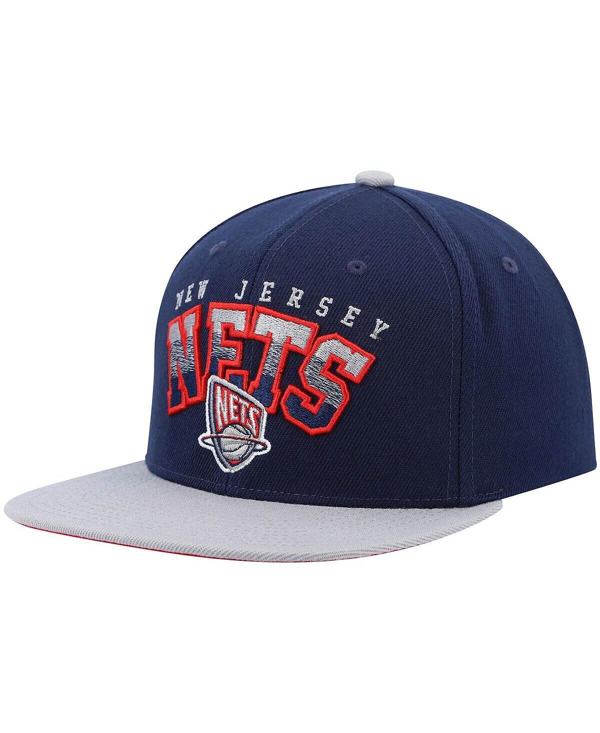 

Мужская темно-серая кепка Snapback с надписью New Jersey Nets из твердой древесины с градиентом и надписью Mitchell & Ness