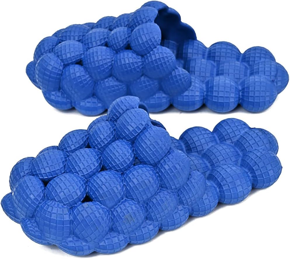 

Унисекс сандалии с личи, тапочки с личи для дома, душа и пляжа, массажные тапочки для снятия стресса для использования внутри и снаружи Han Shan, синий