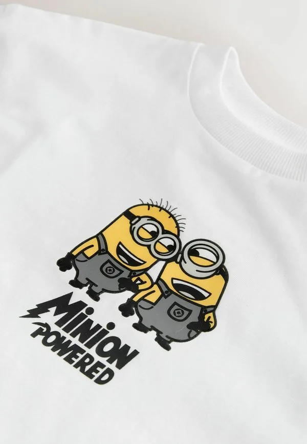 Футболка с принтом миньонов, стандартного кроя Next, White Back Print — фото 3