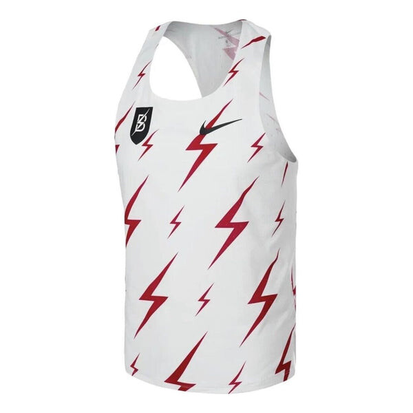 

Майка NIKE Aeroswift Bowerman Track Club Running Racing Singlet 'White Red', белый