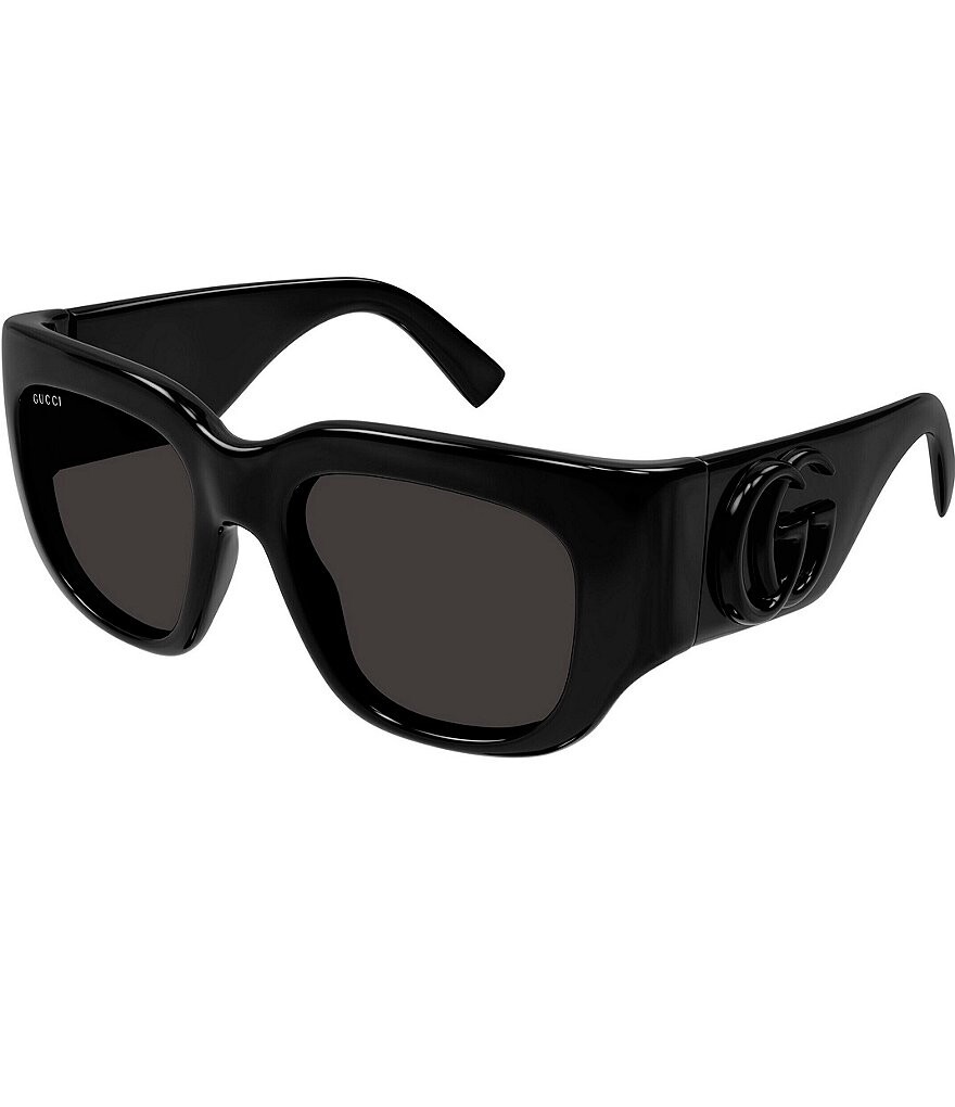 

Женские квадратные солнцезащитные очки Gucci Marmont Monocolor 53 мм, черный