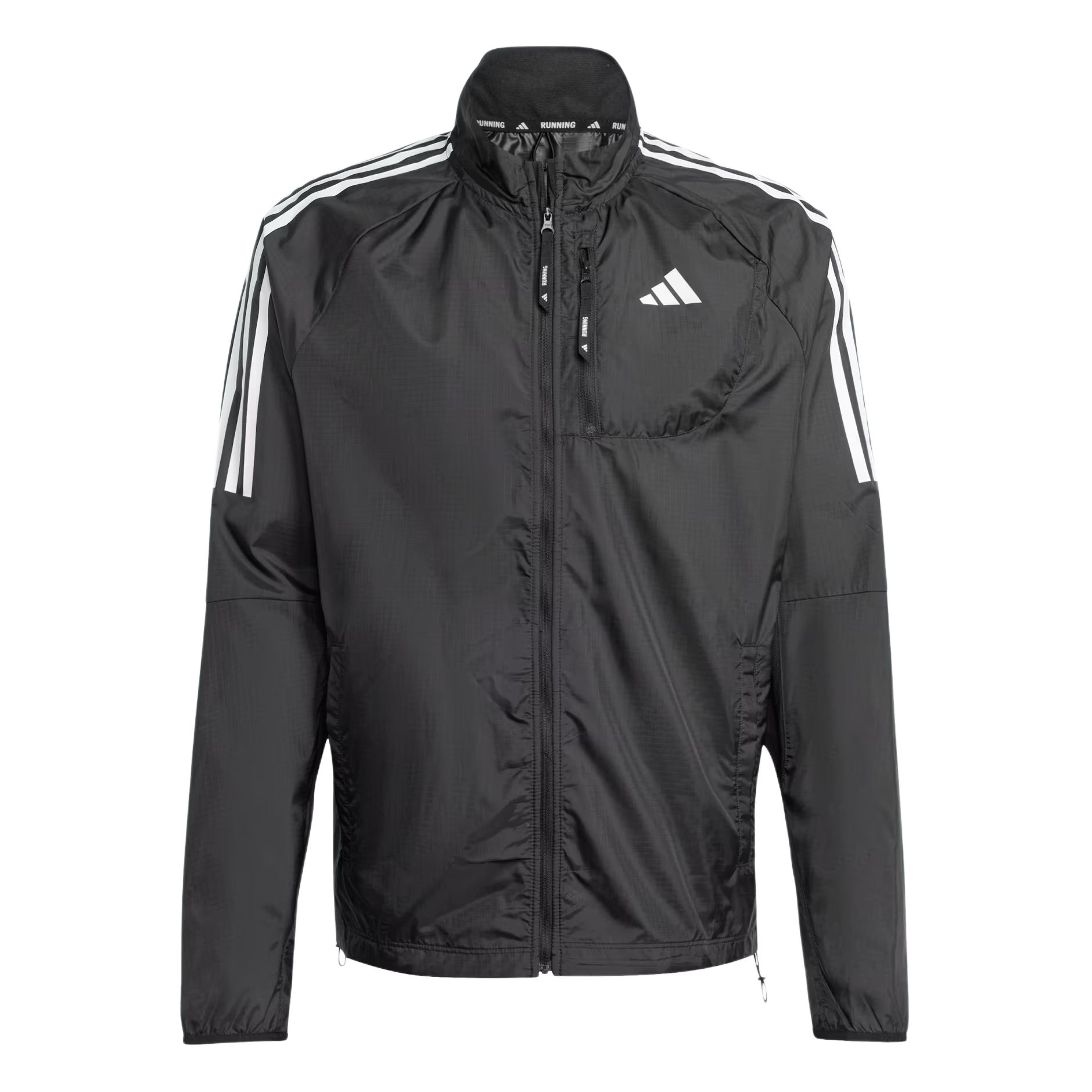 

Adidas Владей забегом Мужская черная куртка с тремя полосками, Black