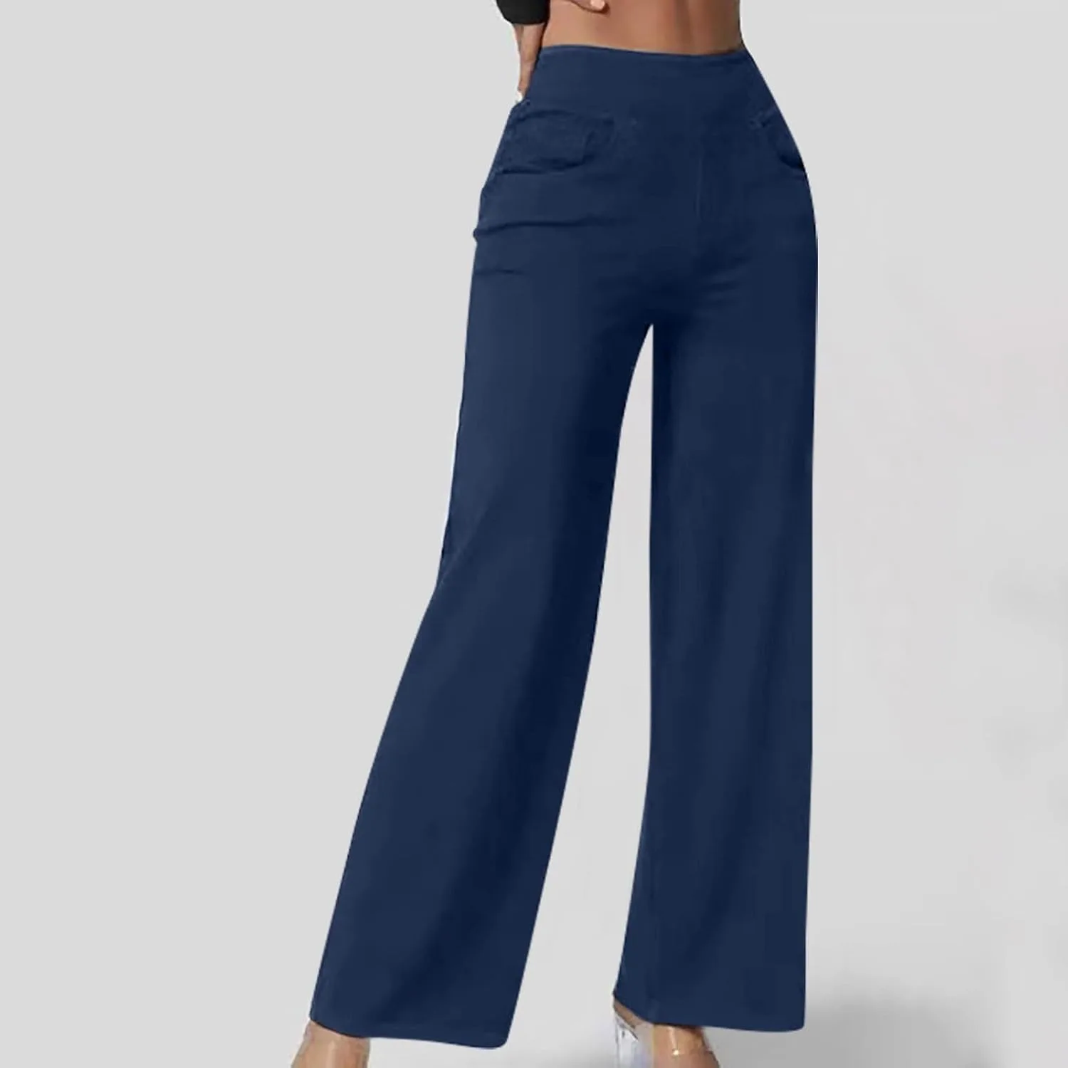 Женские джинсы Wide Leg High Waisted Stretchy Straight Leg — фото 2