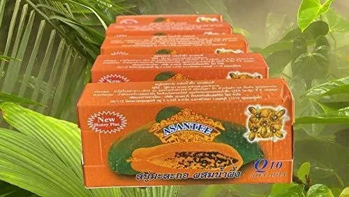 Травяное мыло Asantee New Honey Plus Thai Papaya (5 шт.) Seal Products Ltd