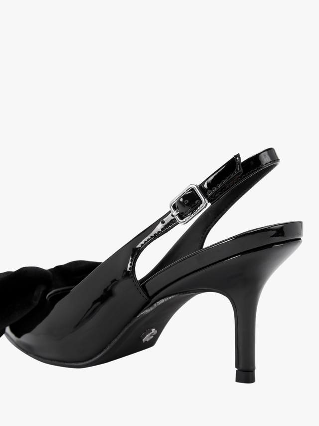 Роскошные бархатные туфли-лодочки с мысом и бантом на ремешке Carvela, Black — фото 4