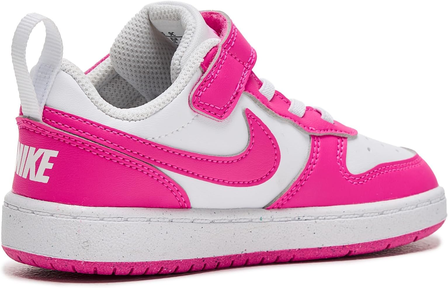 Кроссовки Nike Kids Court Borough Low Recraft, цвет White/Laser Fuchsia — фото 3