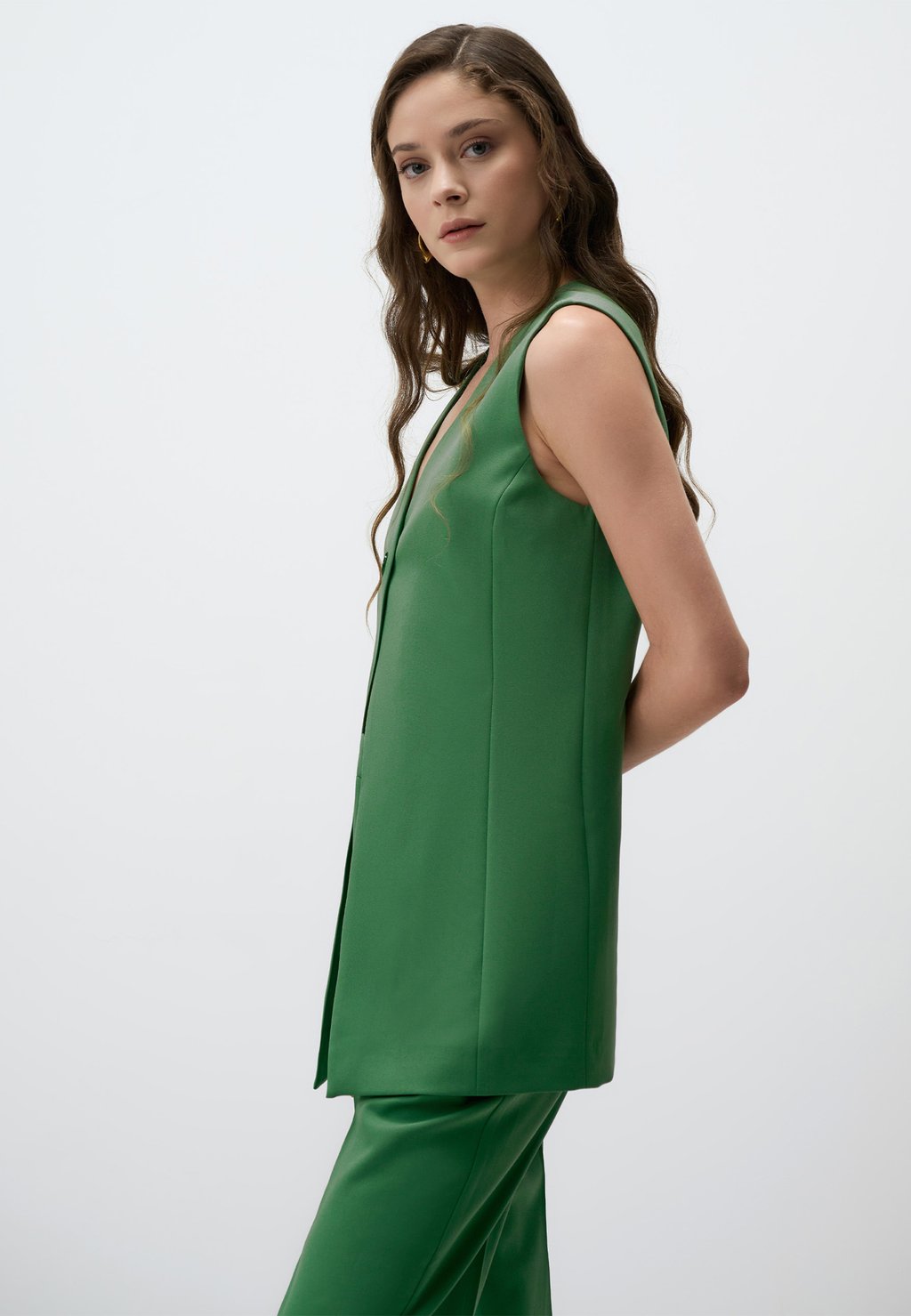

Жилет BUTTON DETAILED V-NECK SLEEVELESS Jimmy Key, зеленый