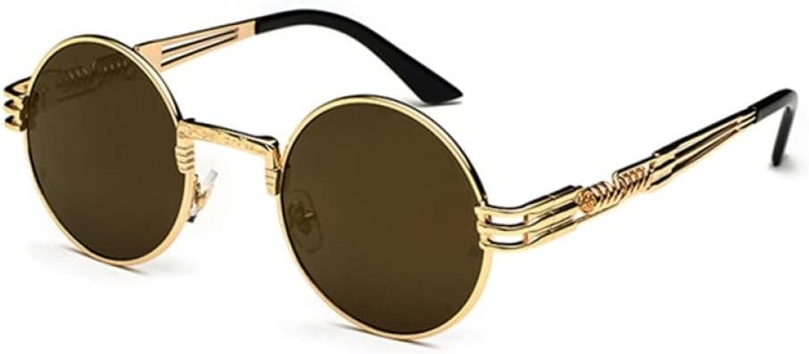 

Модные ретро-солнцезащитные очки в стиле стимпанк с круглыми металлическими дужками для мужчин и женщин, цветные, с защитой от УФ-излучения UV400 MUTYNE, N3 Gold Localgold