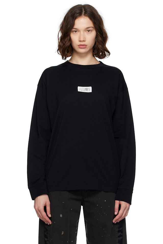 

Хлопковая футболка Mm6 Maison Margiela, черный