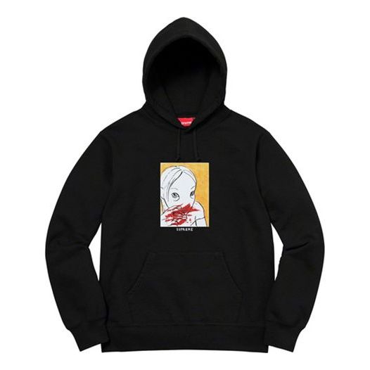 

Толстовка nose bleed hooded sweatshirt 'black' Supreme, черный