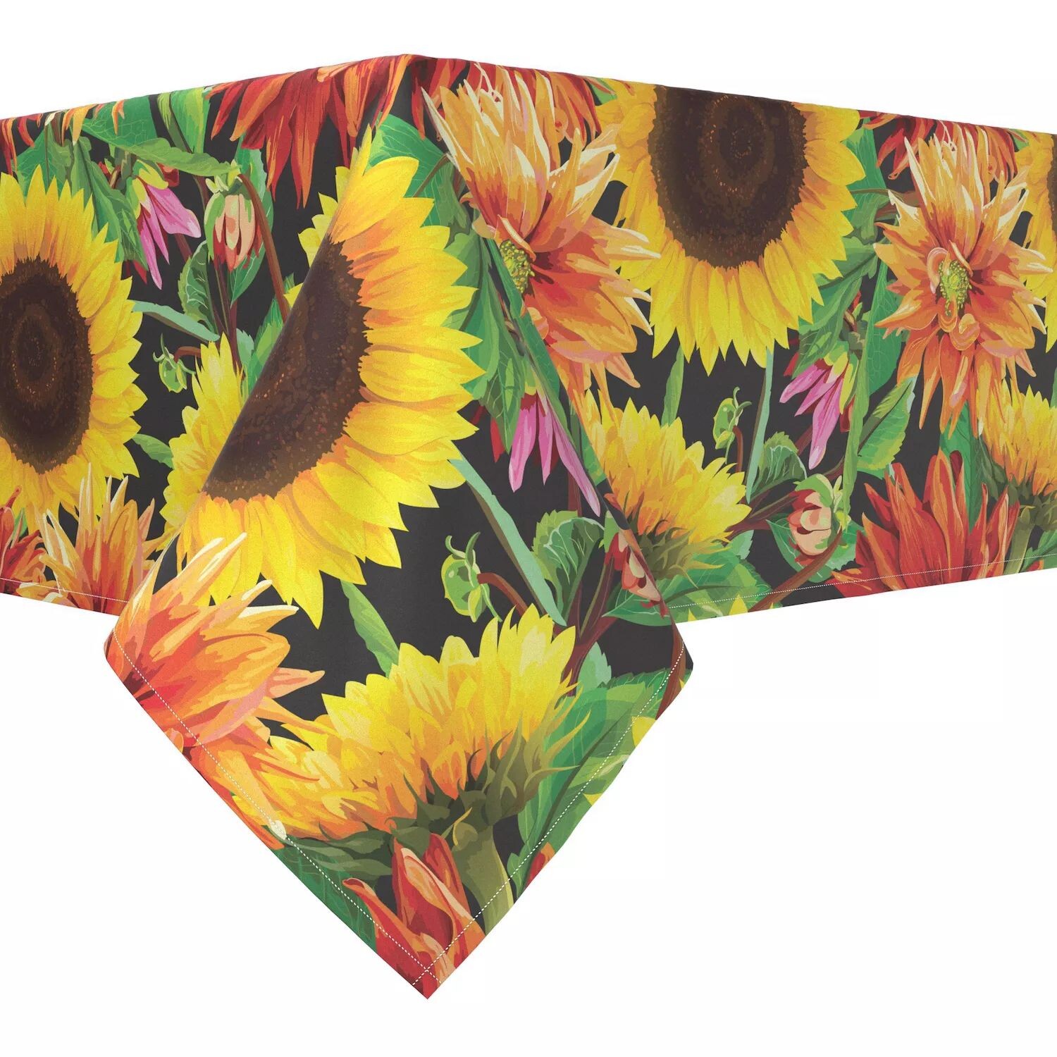 

Прямоугольная скатерть, 100% полиэстер, 60x104 дюйма, Sunflower Garden.