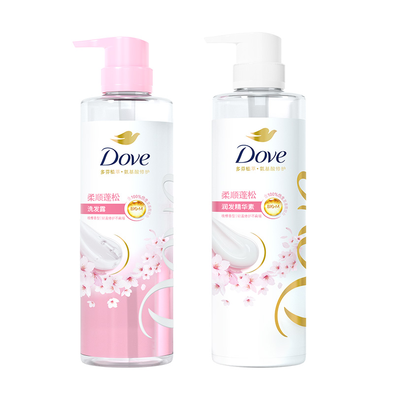 Набор Dove: шампунь «Цветы вишни» 470 мл + гель для душа «Цветы вишни» 730 г — фото 4
