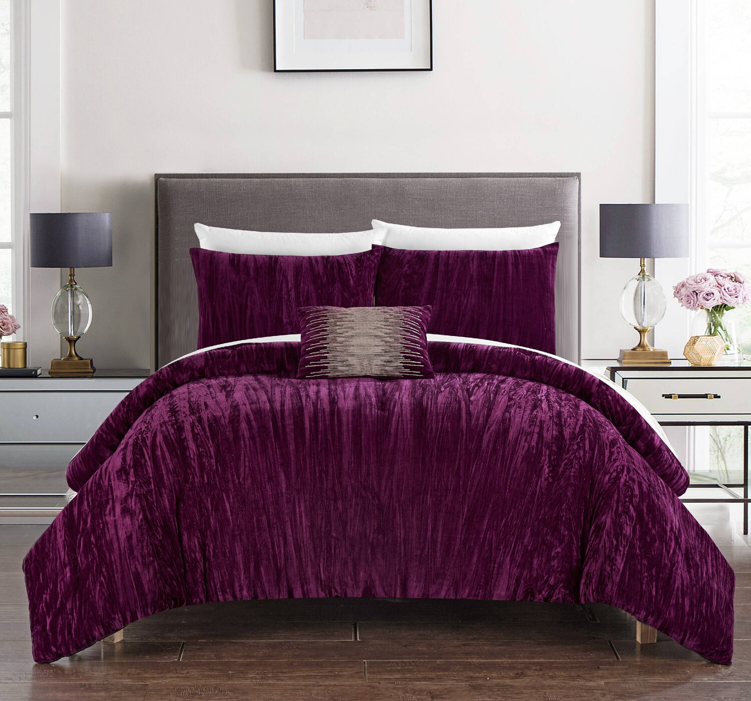 

Комплект постельного белья Chic Home Kerk, фиолетовый