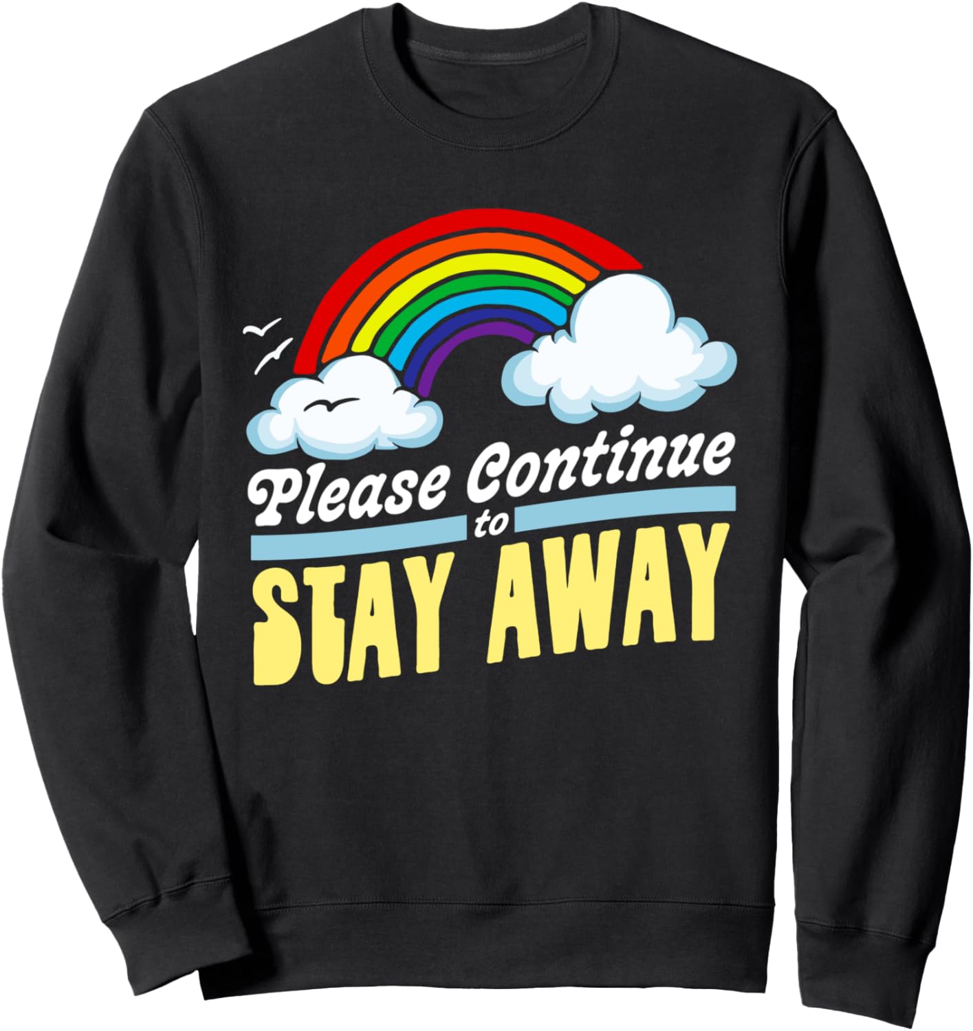 

Пожалуйста, продолжайте держаться подальше. Забавная ретро-толстовка с радужным рисунком в стиле 80-х The Robot Ranger - Fun Apparel & Gifts, черный