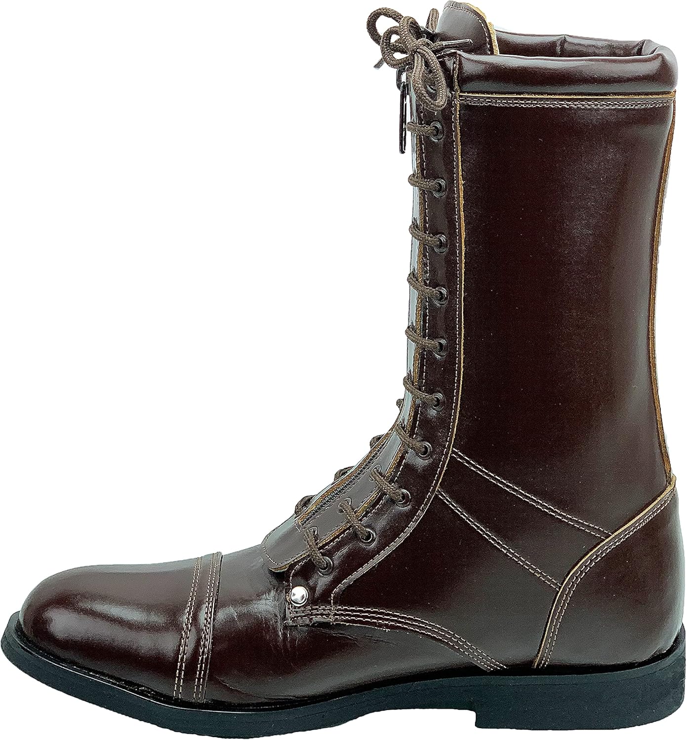 Мужские мотоциклетные кожаные ботинки выше щиколотки Mens Man Dragster Mid Calf, стильные и модные Fammz, коричневый — фото 3