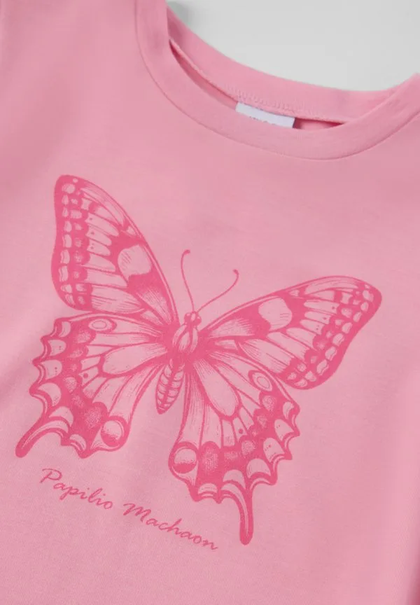 Футболка с принтом "приключения" Polarn O. Pyret, Candy Pink — фото 3