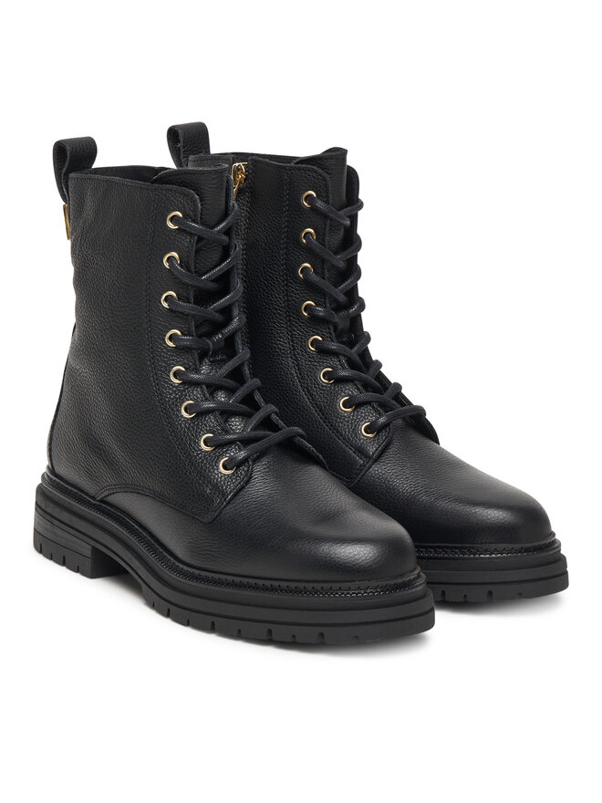 Сапоги Th Plaque Pebble Lace Boot Warm FW0FW08767 Tommy Hilfiger, черный — фото 2