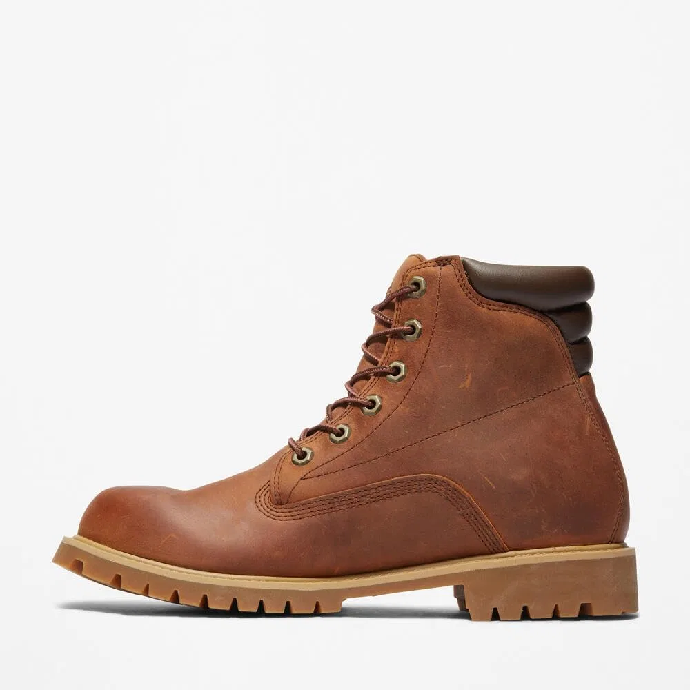 Мужские кожаные ботинки Timberland Alburn высотой 6 дюймов, Brown — фото 4