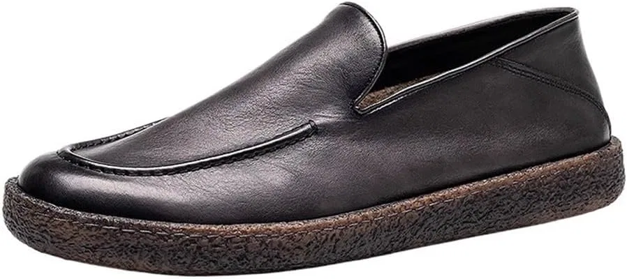 Мокасины кожаные Gunner Style Casual Dress Shoes, серый DHFIRUFSHLO