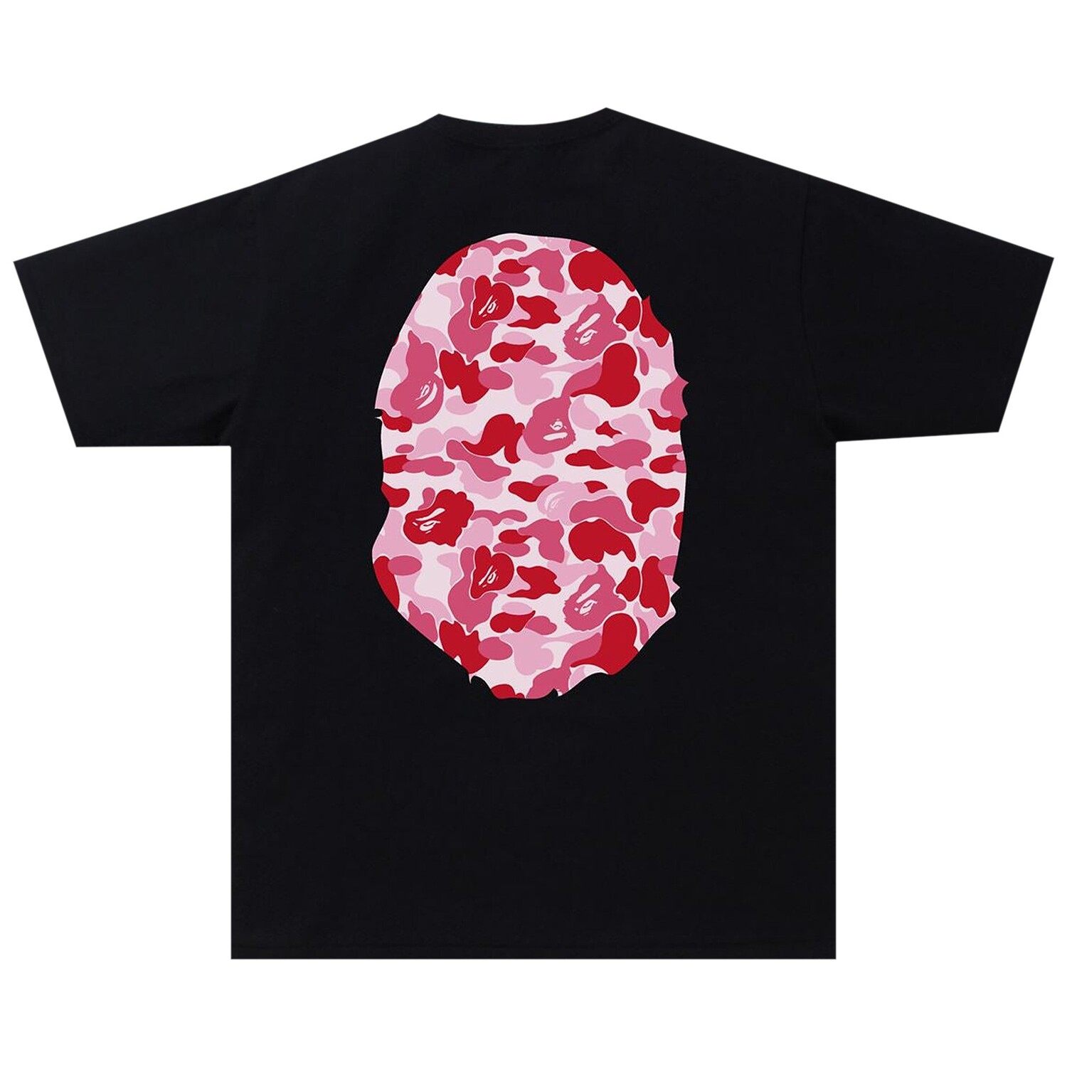 Футболка BAPE ABC Camo Big Ape Head, черный/розовый — фото 2