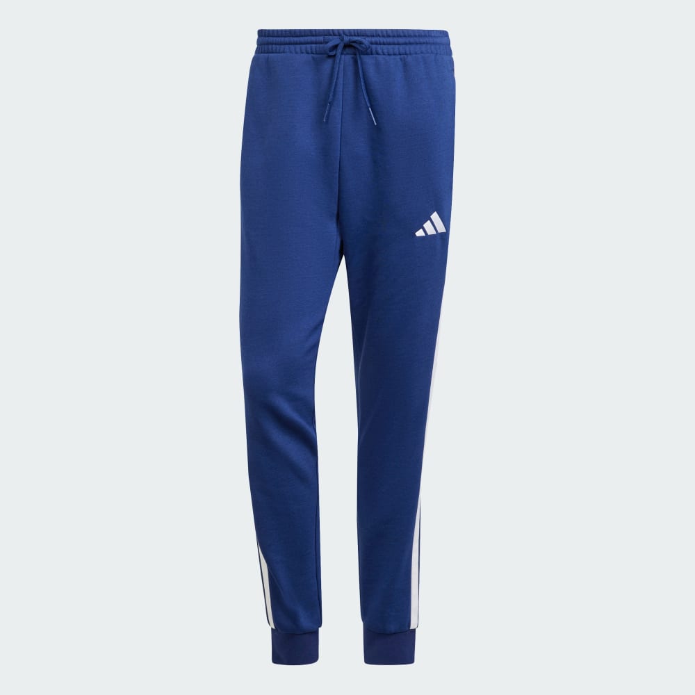 Спортивные брюки Adidas Essentials 3-Stripes Fleece Pants, цвет Dark Blue/White — фото 4