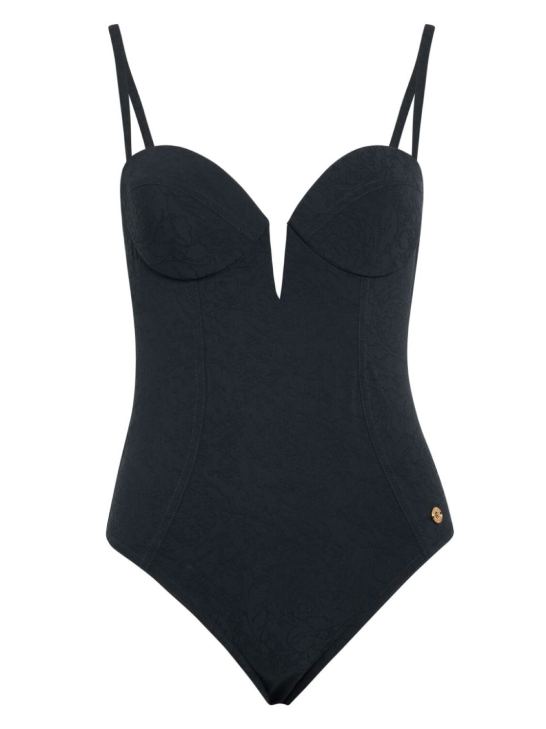 

Versace жаккардовый купальник с узором Barocco, черный