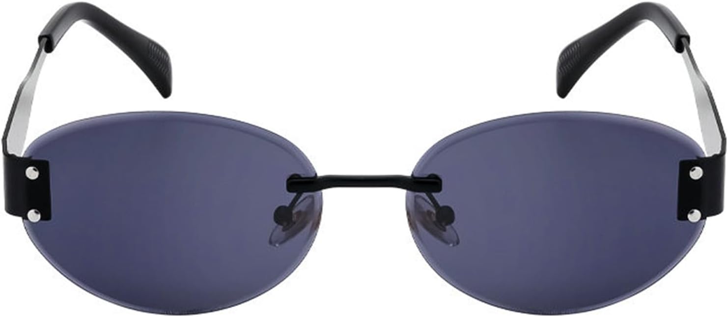 

Хелена 2025 Модные овальные солнцезащитные очки без оправы для женщин, роскошные винтажные металлические солнцезащитные очки в маленькой оправе для женщин, круглые очки helena, C5