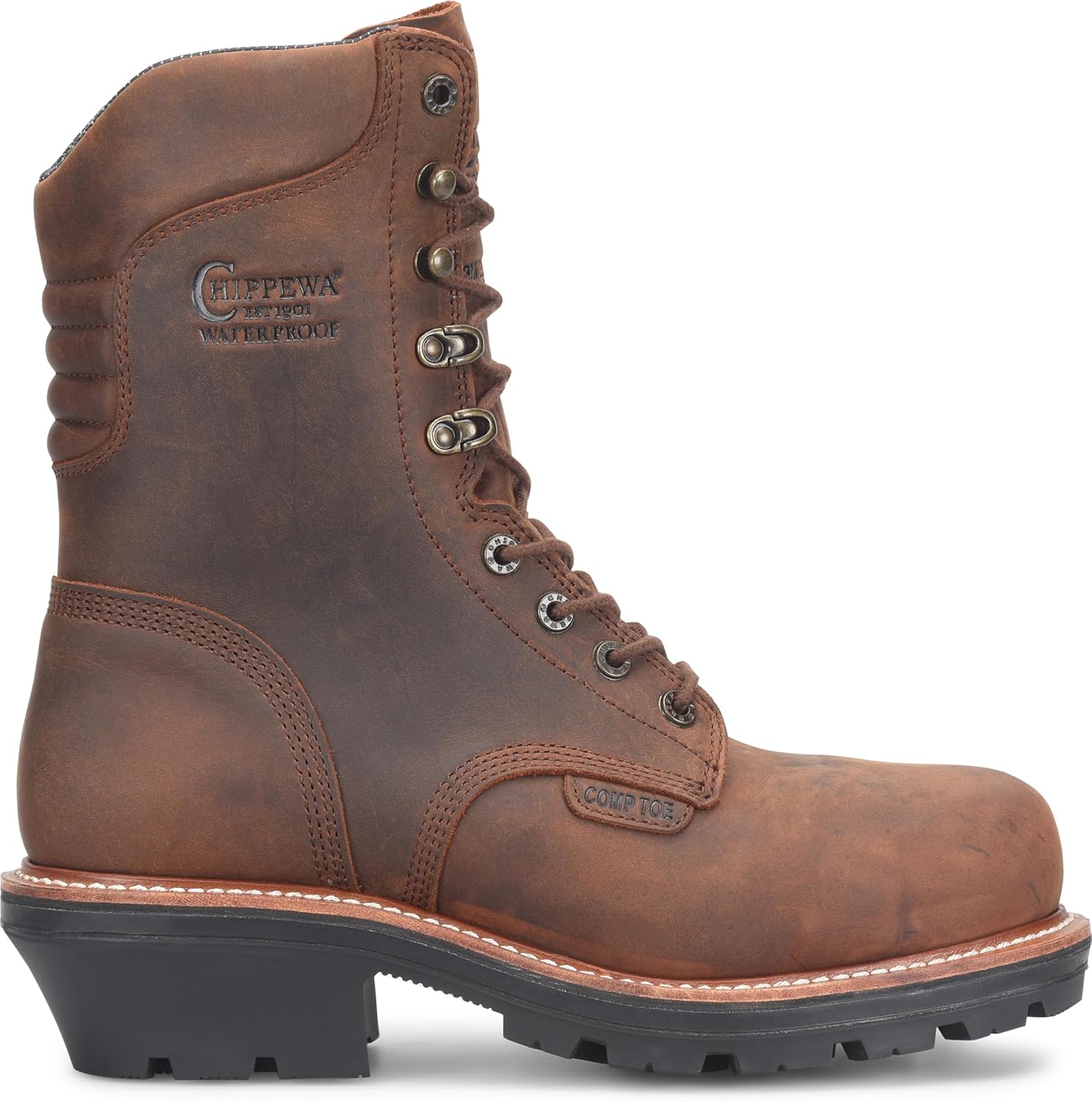 Мужские ботинки Chippewa Thunderstruck 9 400 г с теплоизоляцией, водонепроницаемые, с нано-композитным носком - коллекция Thunderstruck - прочные, стойкие к маслу и скольжению, Walnut — фото 2