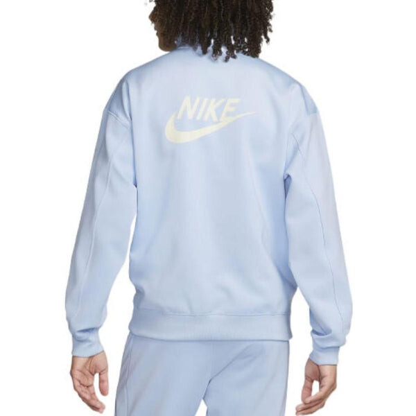 Толстовка Men's Nike Back Alphabet Logo Printing Half Zipper Stand Collar Asia Edition Blue, синий — фото 4