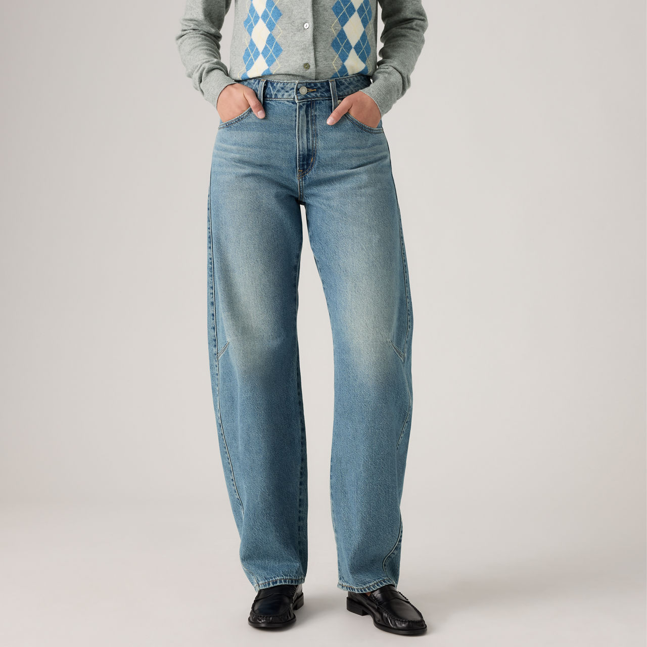 Женские джинсы Baggy Dad Barrel Levi's, Easy Days - Medium Wash — фото 2