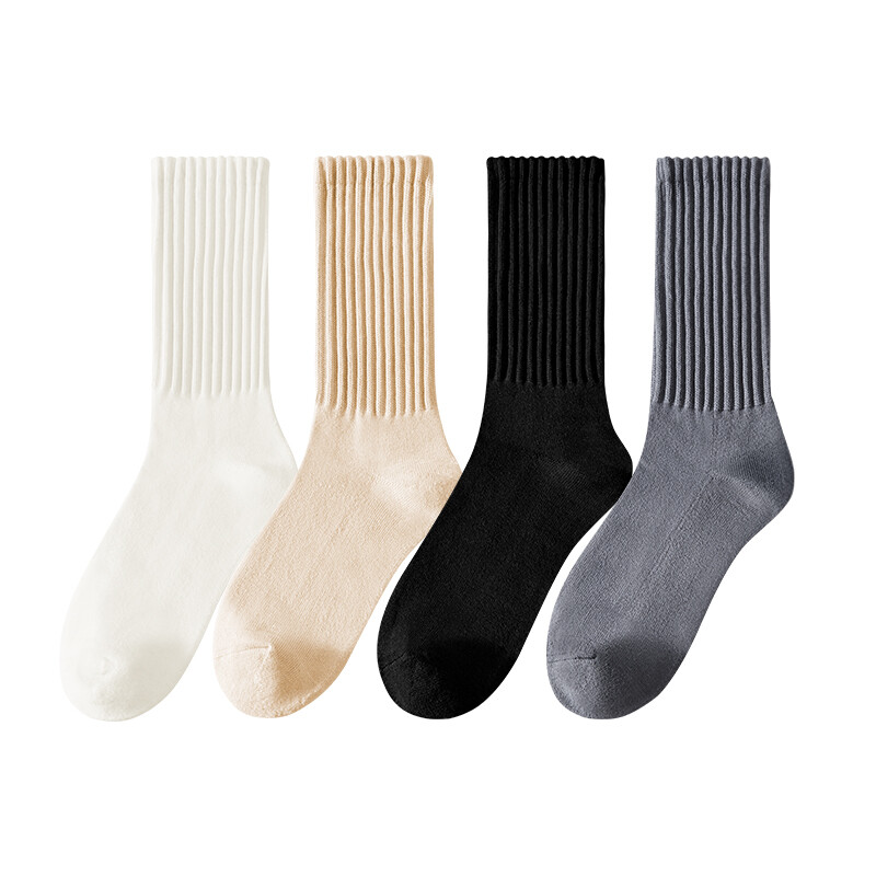 

Sakuin Zeroin Men Mid-Calf Sock, 2 молочно-белых + 2 бежевых