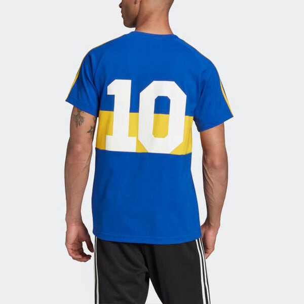 Футболка adidas originals Colorblock Back Alphabet Printing Short Sleeve Blue, мультиколор — фото 4