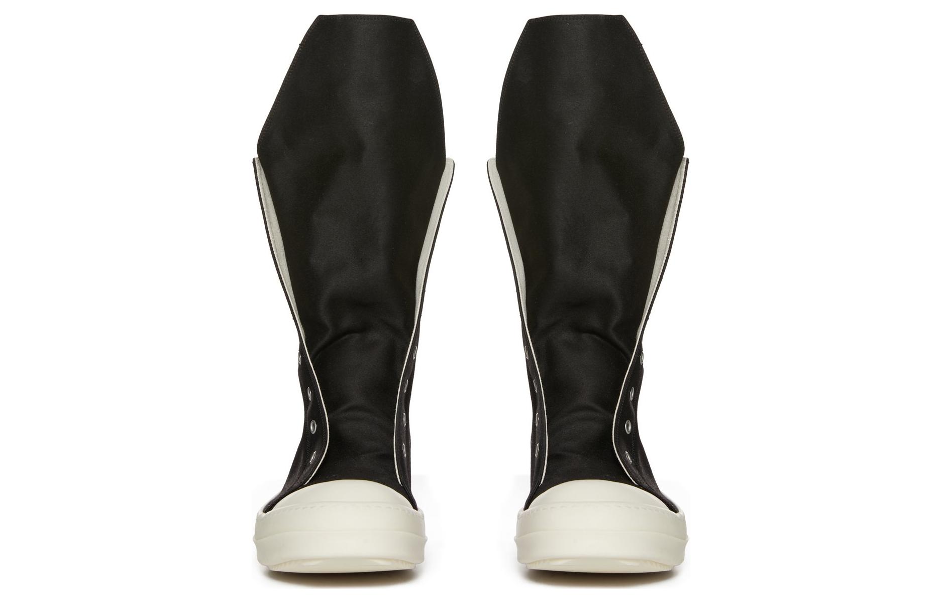 Потёртые кроссовки-ботинки Rick Owens DRKSHDW, чёрные — фото 3
