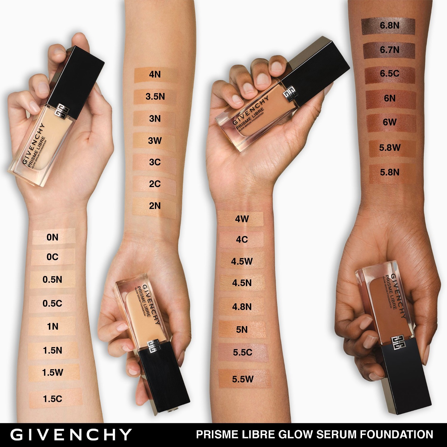 Тональный крем для лица prisme libre glow serum Givenchy, 5.8n, объем 30 мл — фото 3