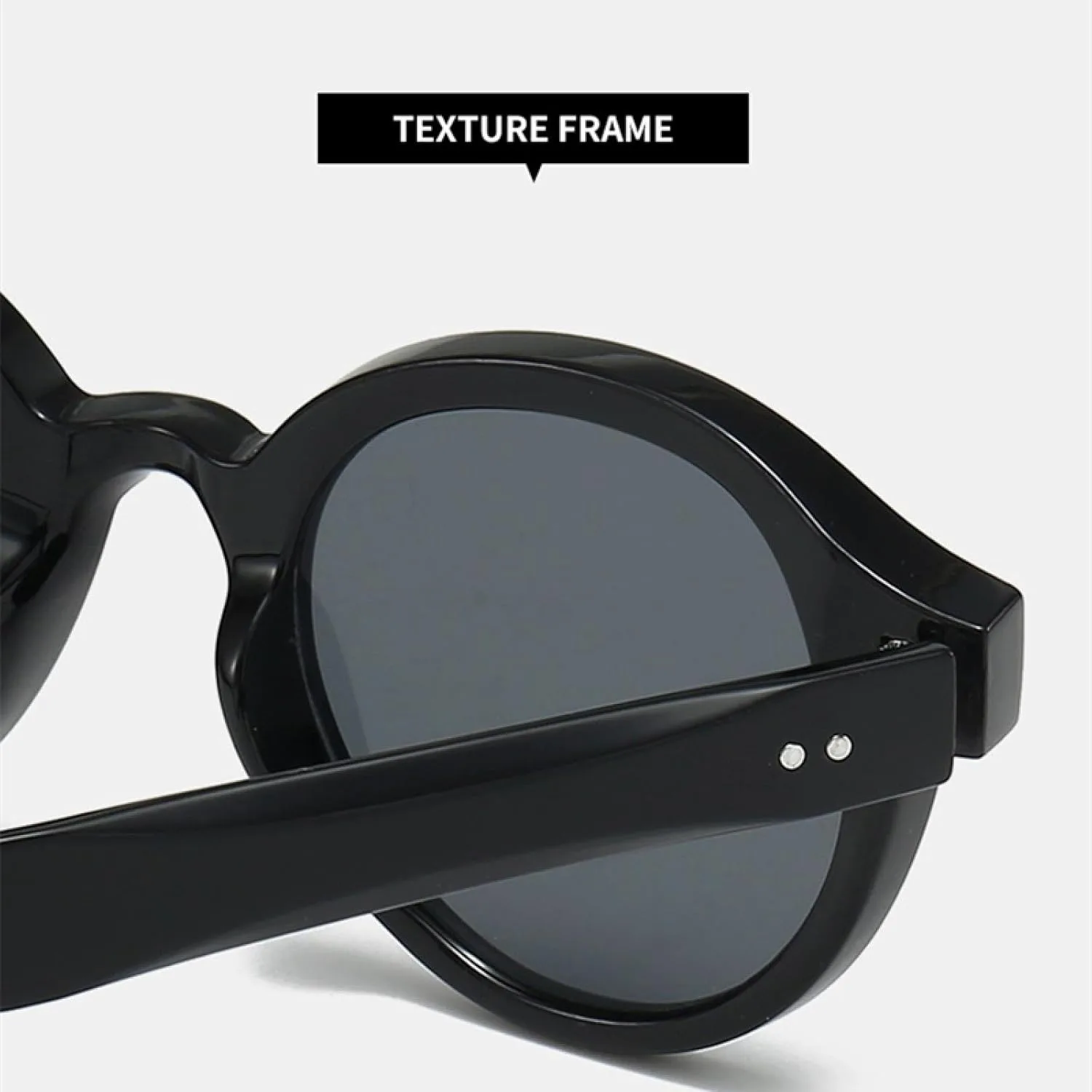 

Ретро круглые женские солнцезащитные очки с градиентом UV400, модные конфетные цвета, мужские трендовые очки с заклепками, панк-стиль TYUVIVO, Red Blue Tea