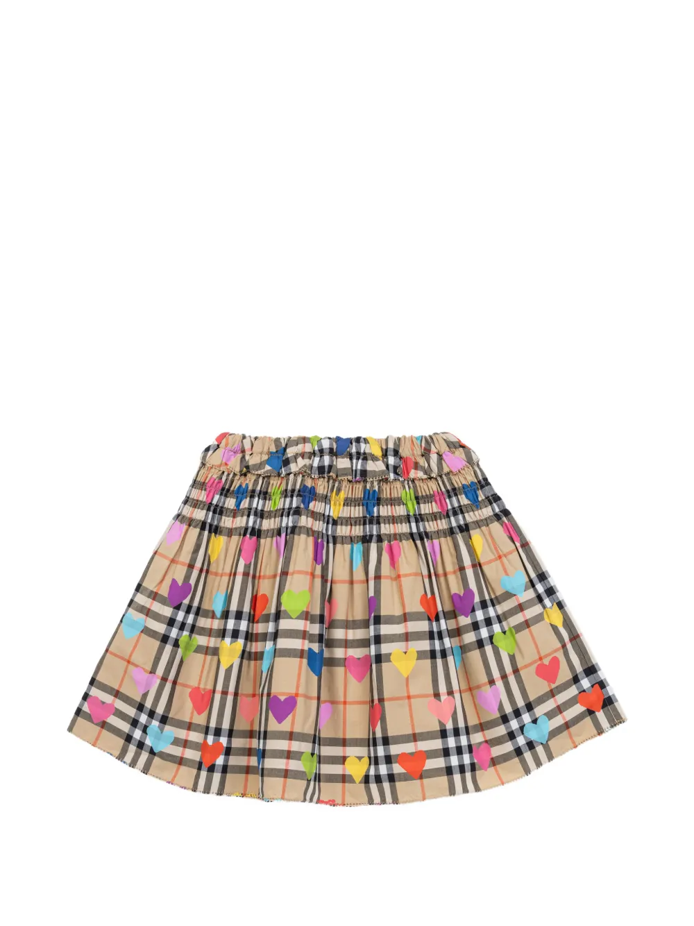 

Юбка в клетку Burberry Kids, бежевый