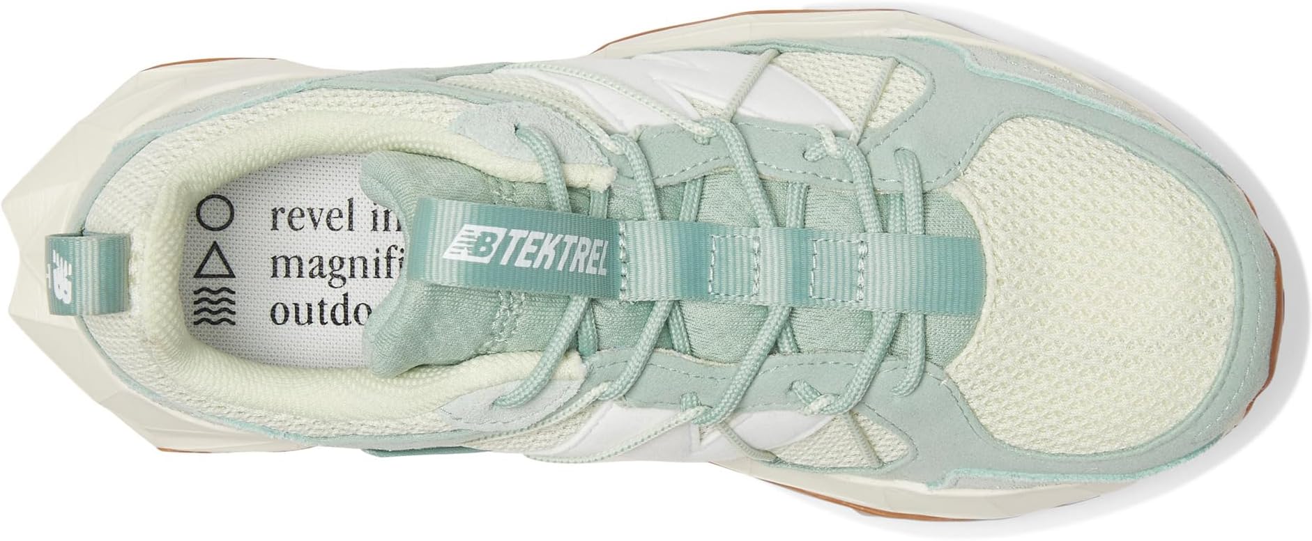 Кроссовки New Balance Tektrel, цвет Mosaic Green/Mineral/White — фото 2