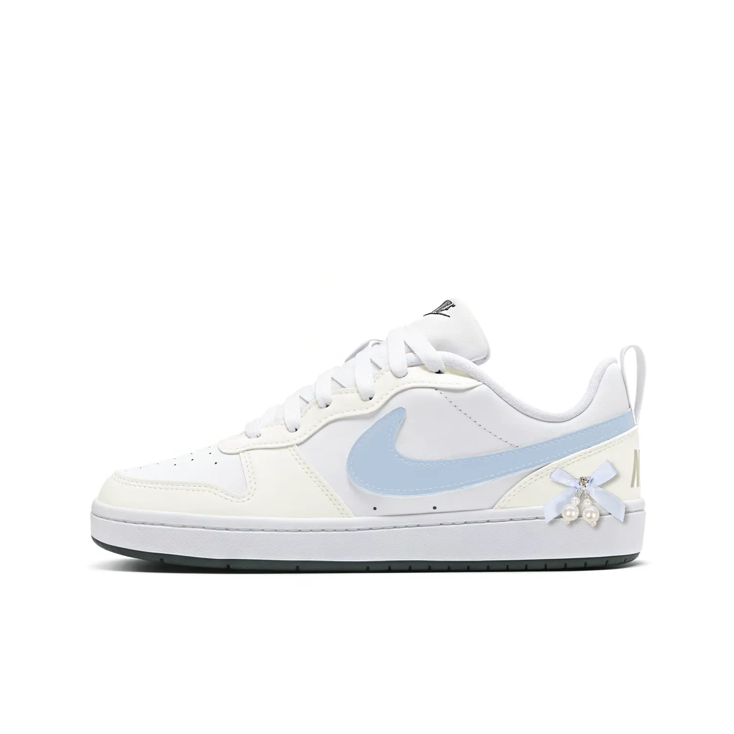 

Детские кроссовки для скейтбординга Court Borough Low RECRAFT с противоскользящей подошвой и износостойкими подошвами для подростков Nike, желтый/синий