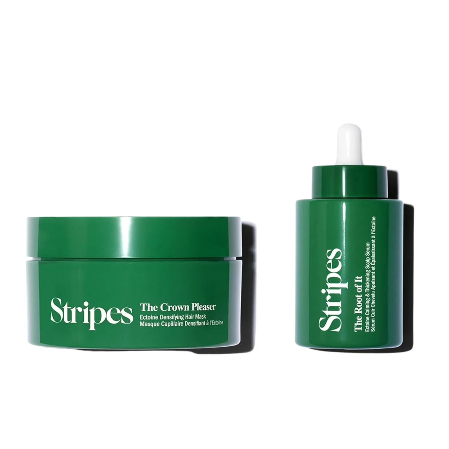 Сыворотка для кожи головы Stripes Naomi Watts Helping Strands Bundle, маска для утолщения волос (полноразмерная версия), улучшает густоту и придает блеск.