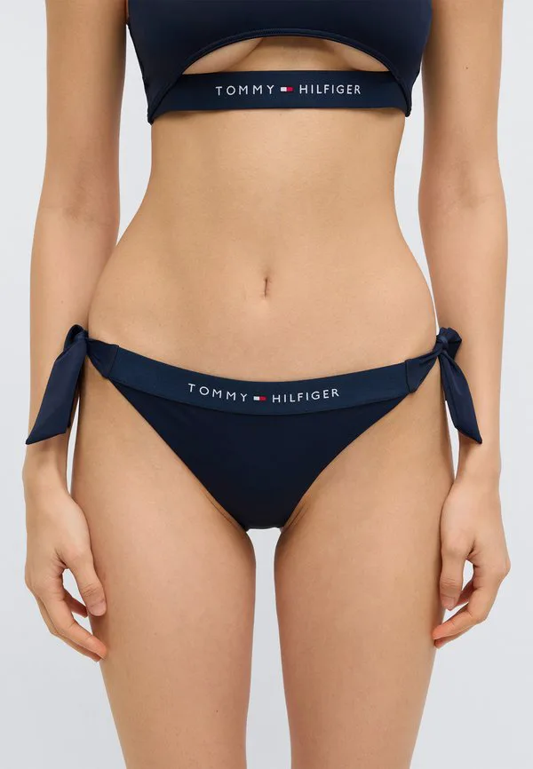 Оригинальные трусики от бикини с боковыми завязками и логотипом. Tommy Hilfiger, Dark Night Navy — фото 3