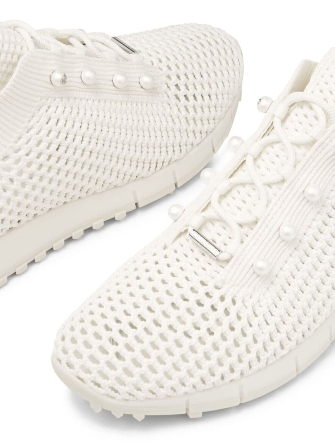 Jimmy Choo кроссовки Veles с искусственным жемчугом, белый — фото 4