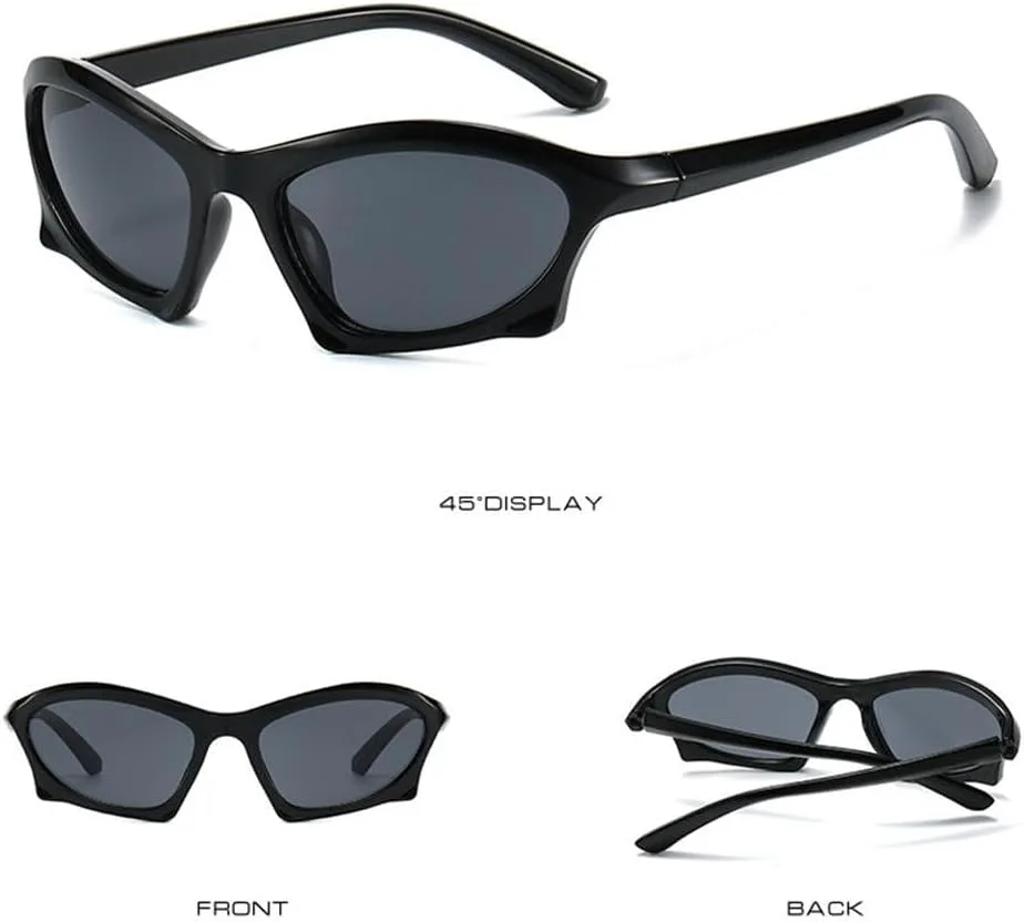 

Солнцезащитные очки неправильной формы для женщин и мужчин, спортивные солнцезащитные очки, ретро-солнцезащитные очки, очки для вождения, модные панк-очки HYYZZC, C8