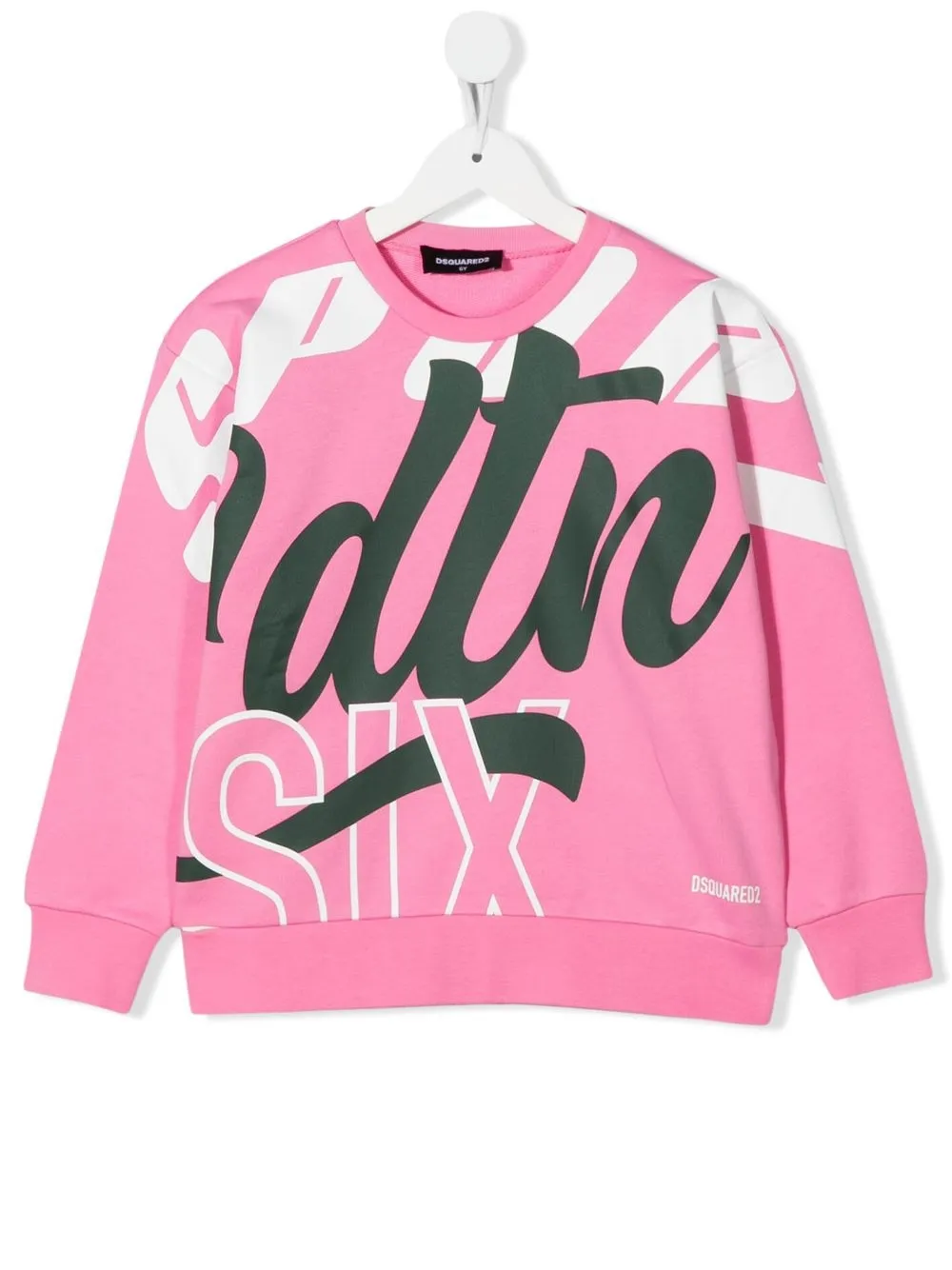 

Толстовка с круглым вырезом и принтом DSQUARED2 KIDS, розовый