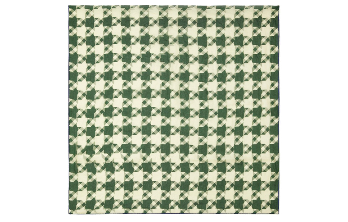 

Бурберри Зеленый Шелковый Шарф Унисекс