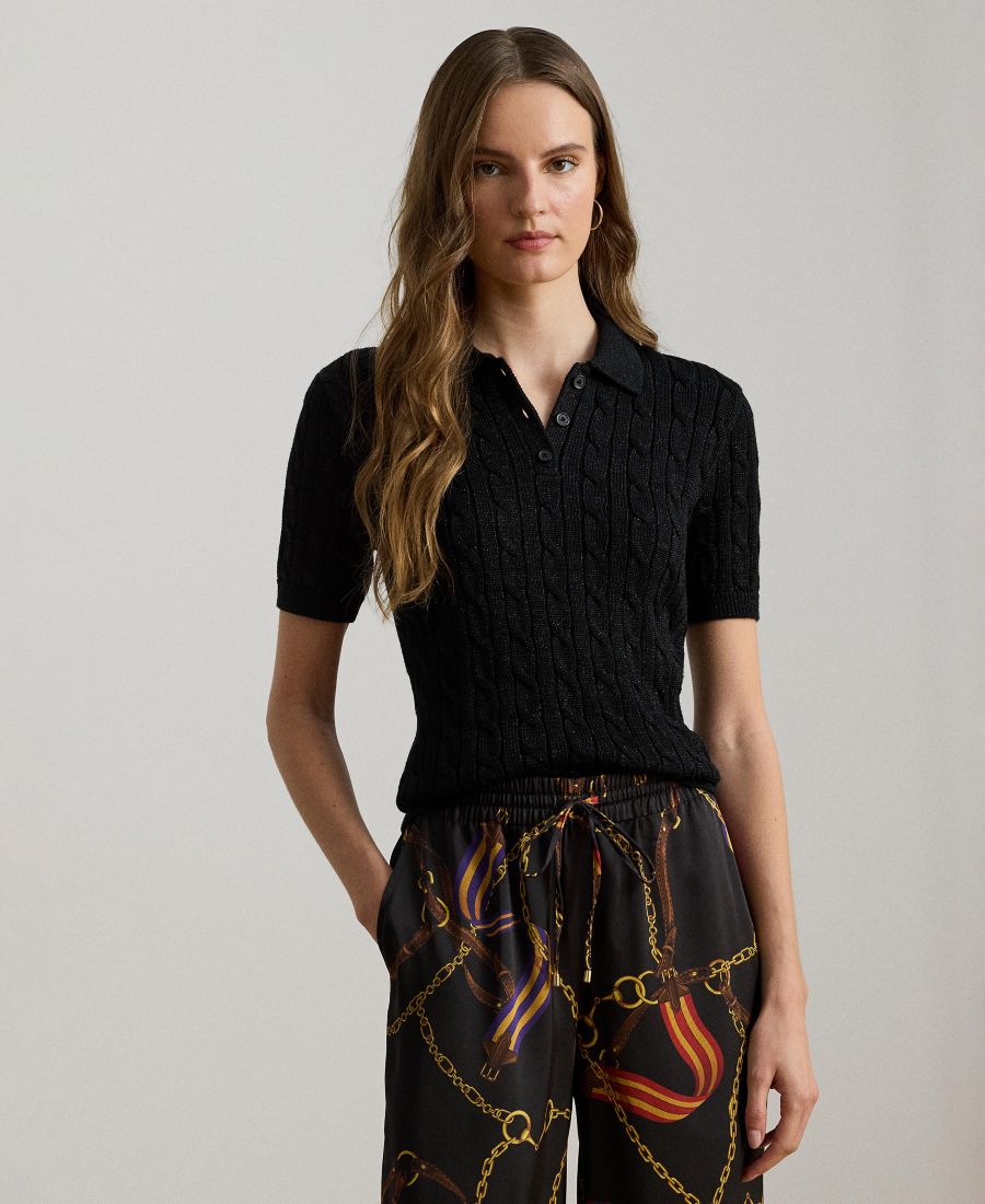 

Женский свитер-поло Lauren Ralph Lauren, Black Metallic