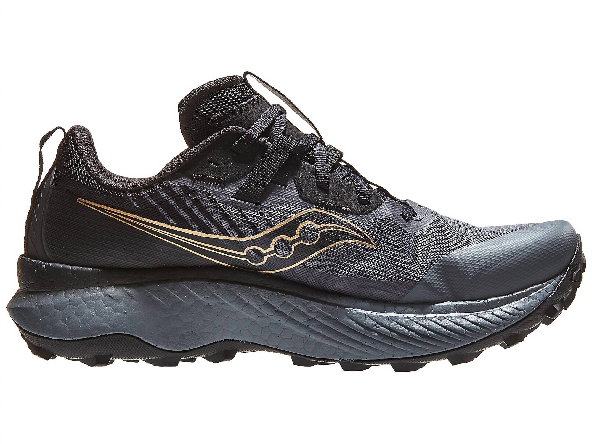 Женские кроссовки Endorphin Edge в черно-золотом цвете SAUCONY