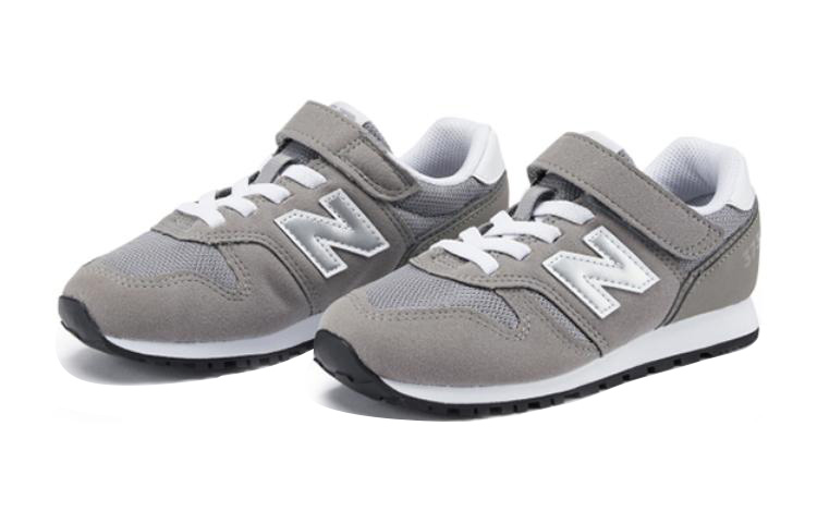 Низкие детские беговые кроссовки New Balance 373 серые — фото 3